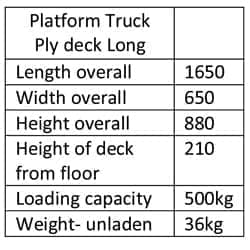 rhino ply deck long size table