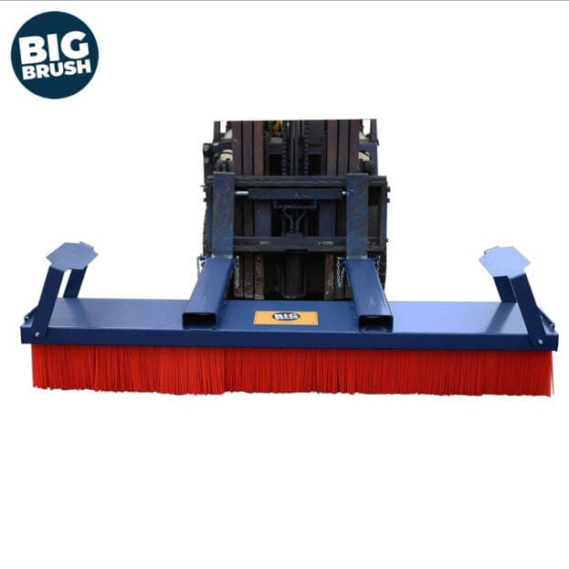 Big brush yard sweeper galvanised 11 rows of bristles forklift attachment