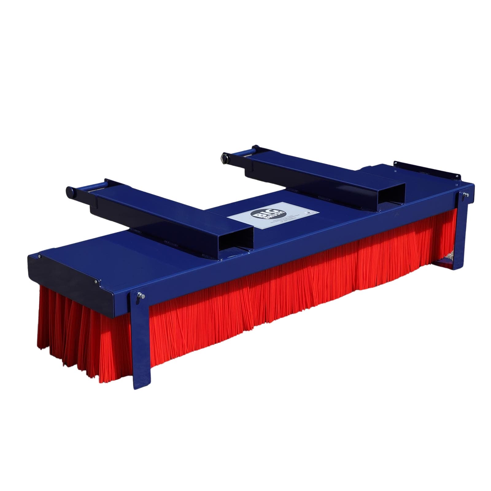 Big Brush yard sweeper forklift attachment 8 rows of bristles with resting stands