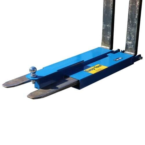 easy tow forklift ball hitch attachment side view