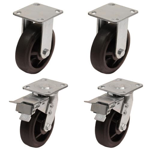TPR 150mm Heavy Duty Fixed castor Set