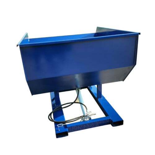 hydraulic tipping skip back view