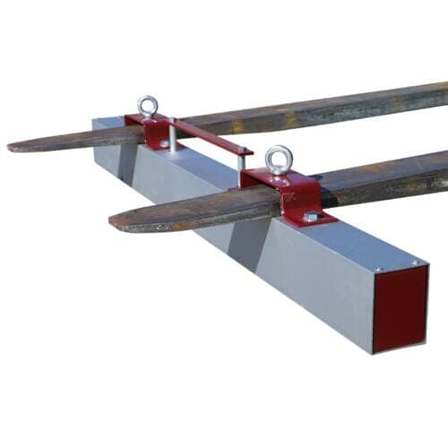 Magnetic Sweeper Forklift Attachment side view